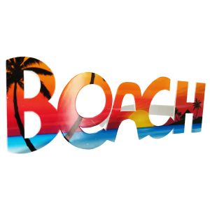 ’Beach’ Word Framed Sunset Novelty Glasses