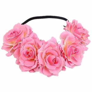 Beautiful Pink With White Garland Flower Headband 