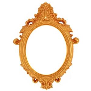 Large Size Gold Colour Antique Style Oval Posing Frame