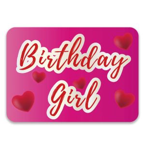 ‘Birthday Girl' Rectangle UV Printed Word Board Photo Booth Sign Prop