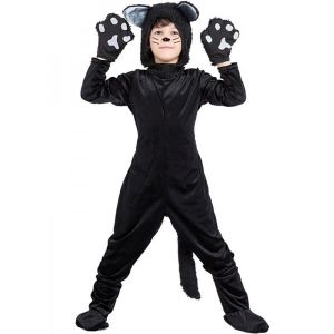 Black Cat Kids Fancy Dress Costume - Kids UK Size 4-6 Yrs