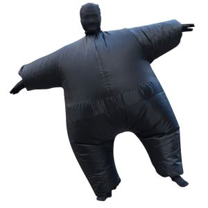 Black Super Sumo Jumbo Morf Inflatable Fancy Dress Costume