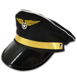 Black Aviator Pilot’s Cap