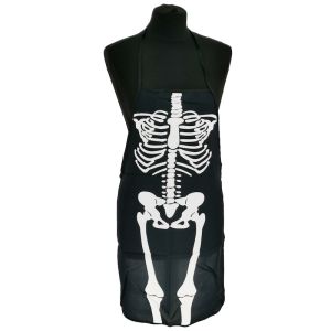 Black & White Halloween Skeleton Apron 