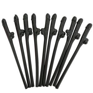 Willy Straw Black (10 Pack)