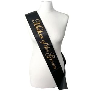 Black With Gold Writing ‘Mother Of The Groom’ Sash