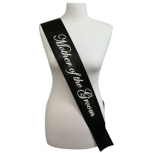Black with White Writing ‘Mother Of The Groom’ Sash