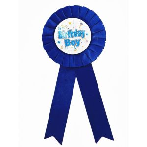 Blue ‘Birthday Boy’ Rosette Badge