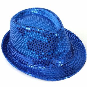 Super Cool Dark Blue Sequin Gangster Hat