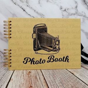 Good Size, Brown Photo Booth Style Guestbook with 6x4 Printed Pages