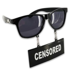 Sun-Staches Black Sunglasses With ‘Censored’ Moustache 