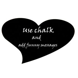 Love Heart Chalkboard Photobooth Prop - Comes with Free Chalks