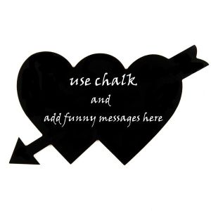 Cupid Love Hearts Chalkboard Photobooth Prop - Comes with Free Chalks