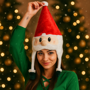 Soft Santa Face Christmas Hat