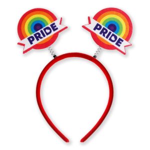 PridePop Rainbow Headband Fun LGBTQ Accessory for Pride Events - Circle Pride Bursts
