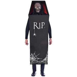 Amscan Creepy Coffin Adult Halloween Costume – Plus Size