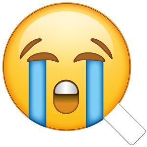 Crying Streams Emoji Photo Booth Prop