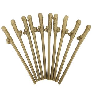Willy Straw Dark Gold Colour (10 Pack)