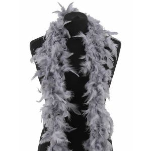 Beautiful Dark Silver Grey Feather Boa – 50g -180cm
