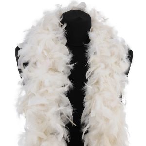 Deluxe Ivory Cream Feather Boa - 100g - 180cm