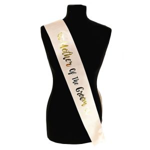 Champagne With Gold Foil ‘Mother Of The Groom’ Sash