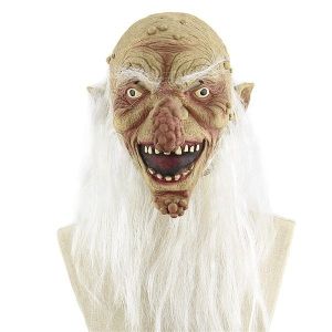 Halloween Wart Covered Wizard Mask 