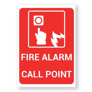 Fire Alarm Call Point  Warning Sign, Durable Waterproof PVC, Rust-Free, No. 092, 093