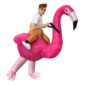 Flamingo Ride Inflatable Fancy Dress Costume