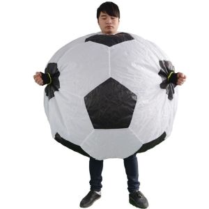 Giant Black And White Football Inflatable Fancy Dress Costume