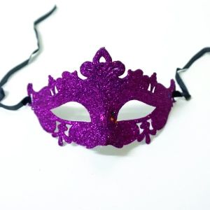 Glitzy Purple Masquerade Mask 