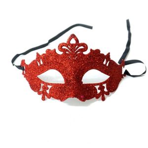 Glitzy Red Masquerade Mask 