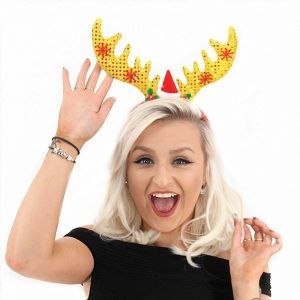 Glitzy Reindeer Antlers Christmas Headband