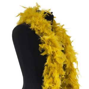 Luxury Golden Yellow Feather Boa - 80g - 180cm