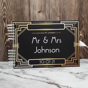 CUSTOM Great Gatsby Style Guestbook with Different Page Style Options