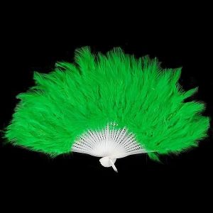 Stunning Green Feather Fan