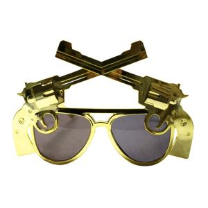 Gold Six Gun Shooter Sunglasses