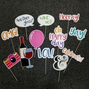 Pack of Ready Made, Party Celebration Props On Sticks