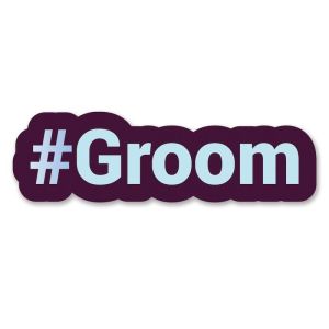 #Groom Trending Hashtag Oversized Photo Booth PVC Word Board Sign