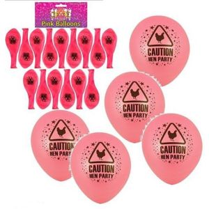 Hot Pink Hen Balloons (10 Pack)