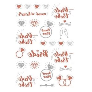 Hen Party Rose Gold & Silver Foil Variety Tattoo Pack