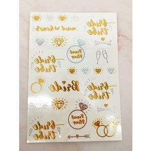 Hen Party Gold & Silver Foil Variety Tattoo Pack