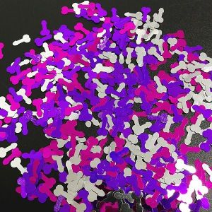 Pink, Purple & Silver Willy Table Confetti