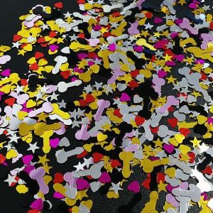 Gold Silver Willy Table Confetti