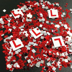 Red ‘L Plate’ Table Confetti 