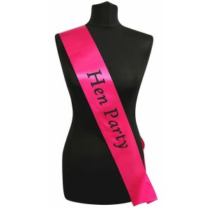 Hot Pink With Black Writing ‘Hen Party’ Sash