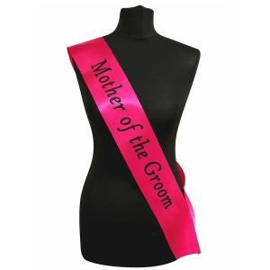Hot Pink With Black Writing ‘Mother Of The Groom’ Sash