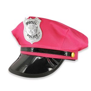 Captain Party Hats for Hen, Stag & Festival Fun - Hot Pink Special Police