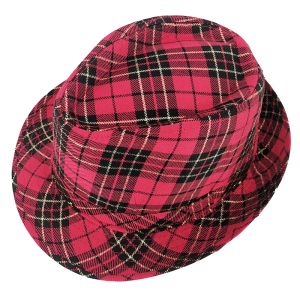 Hot Pink Tartan Trilby Hat