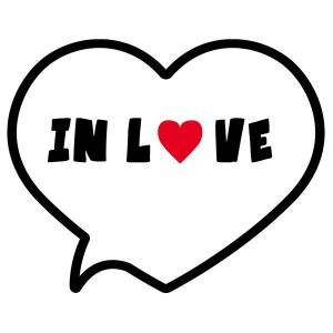 ‘In Love’ Wedding Heart Speech Bubble Photo Booth Prop