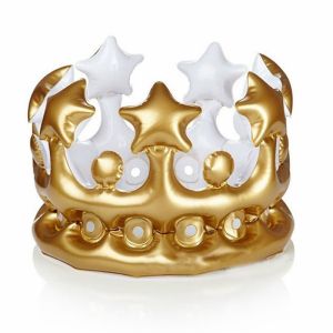 Inflatable Gold Royal King Queen Crown